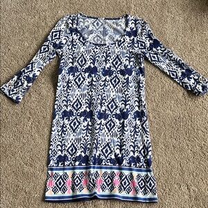 Lilly Pulitzer Blue and White Mini Dress